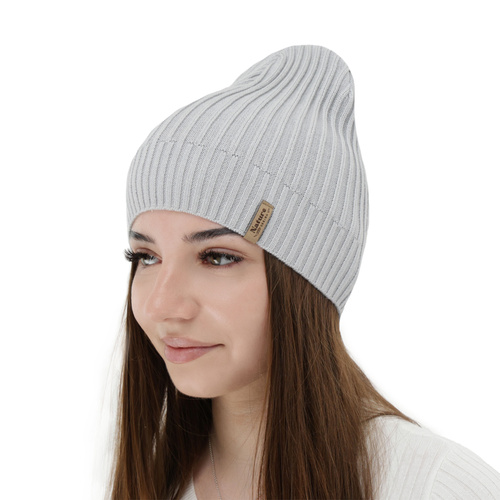Czapka damska wiosenna, jesienna, z bawełną, khaki, Mirona