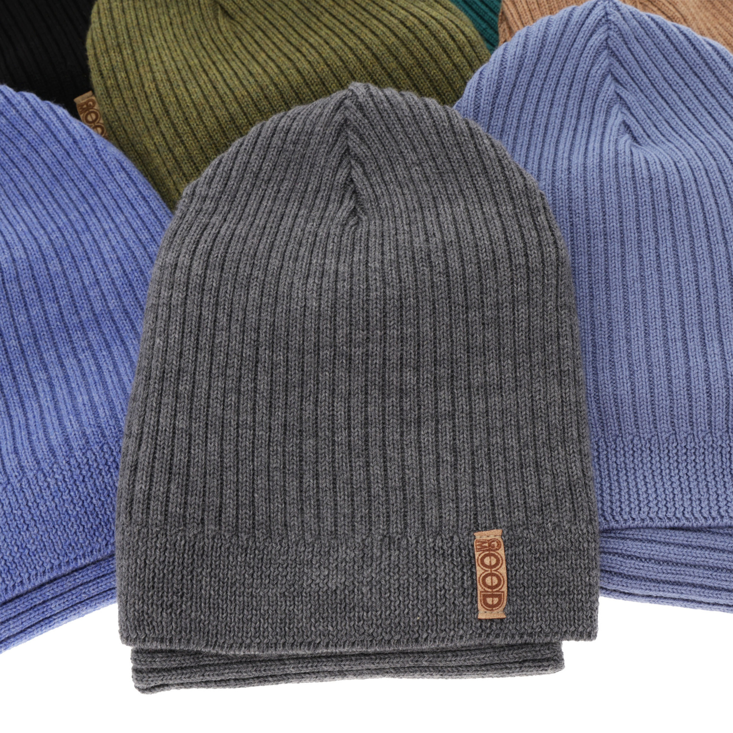 Czapka i komin dla chłopca jesienny, wiosenny komplet, jasnoszary, 100% wełniana merino Chester