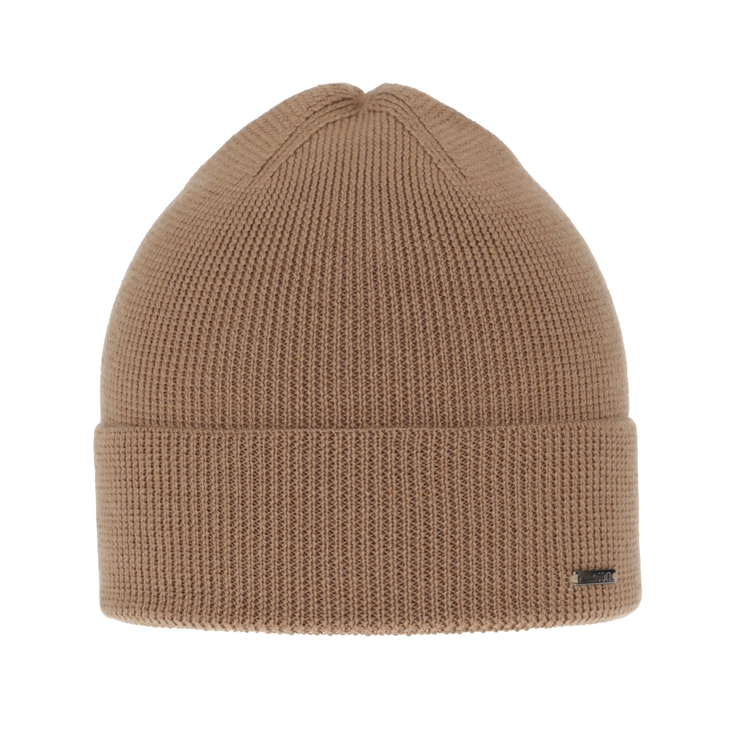 Czapka męska zimowa, camel, 100% wełniana merino Memfis