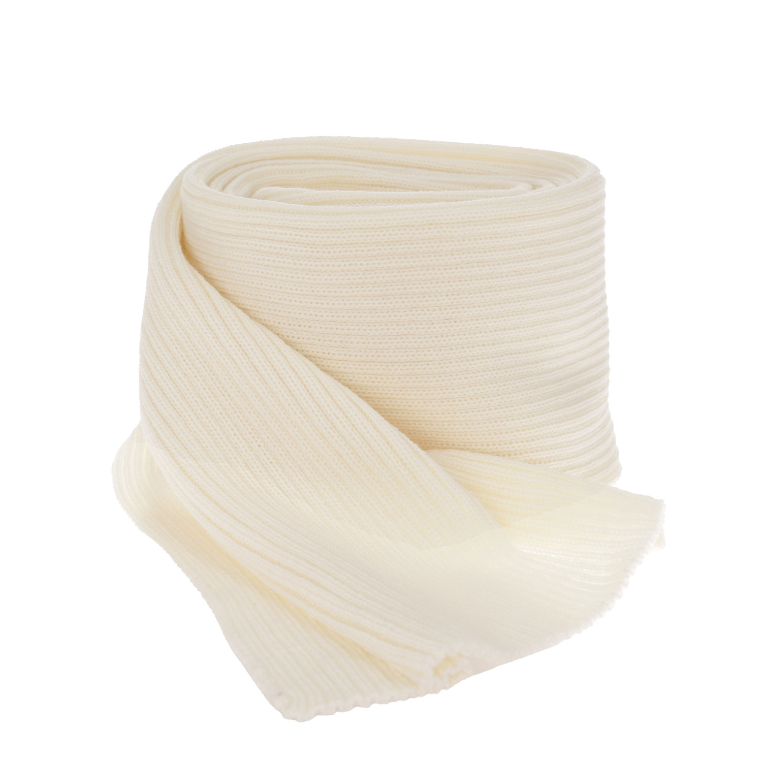 Szalik zimowy damski, kremowy, 100% wełniana merino, Jessica