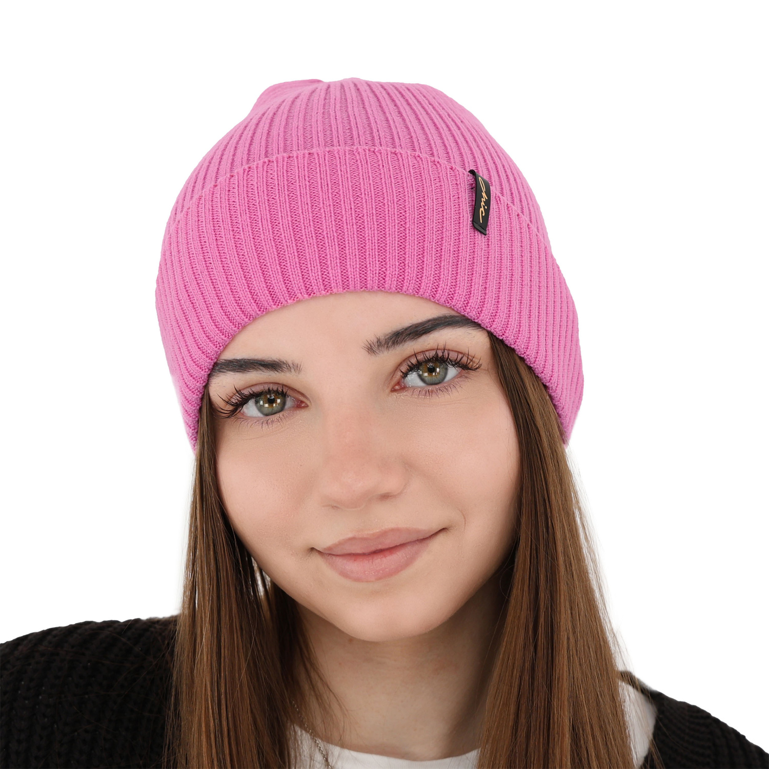 Czapka zimowa damska, bordowa, 100% wełniana merino, Megan