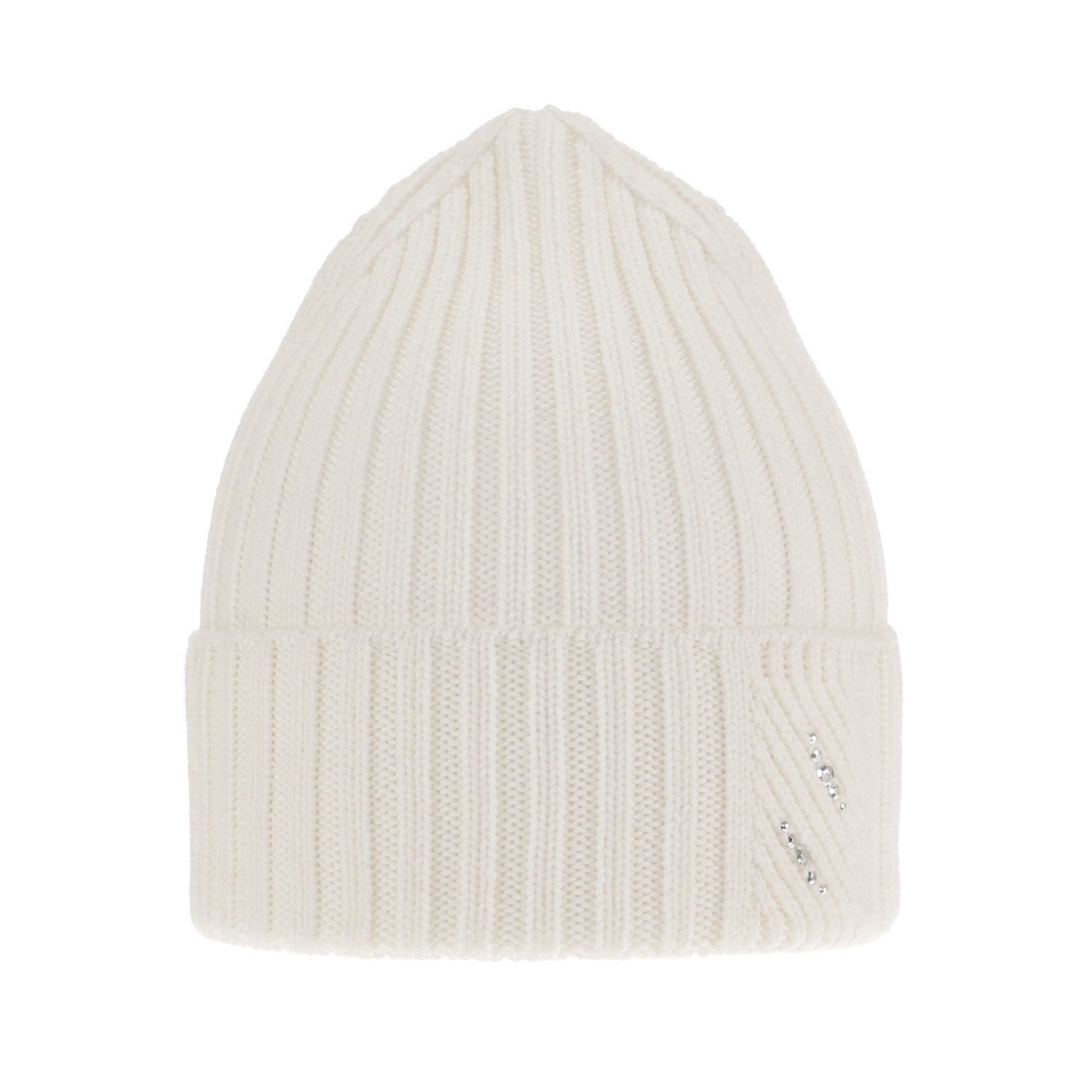 Czapka zimowa damska, biała, 100% wełniana merino Ariga