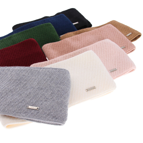Opaska zimowa damska, camel, z wełną merino Katrina