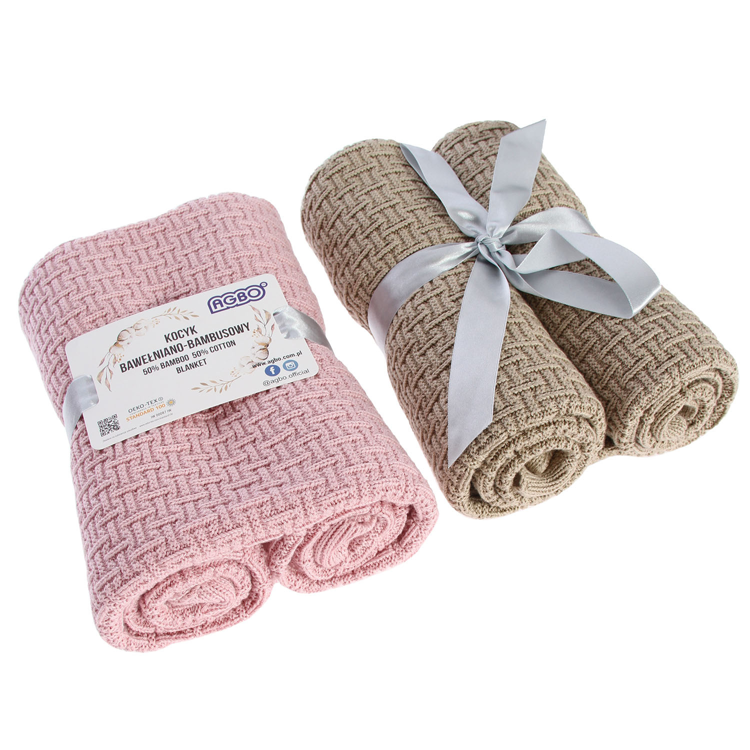 Kocyk bambusowo-bawełniany dla dziecka, niemowlaka, szary, delikatny Pony