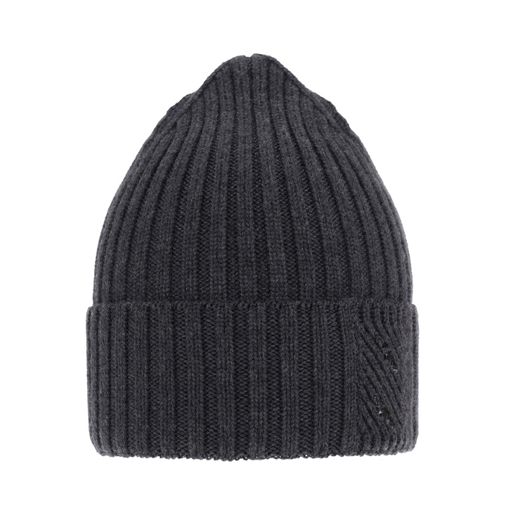 Czapka zimowa damska, szara, 100% wełniana merino Ariga