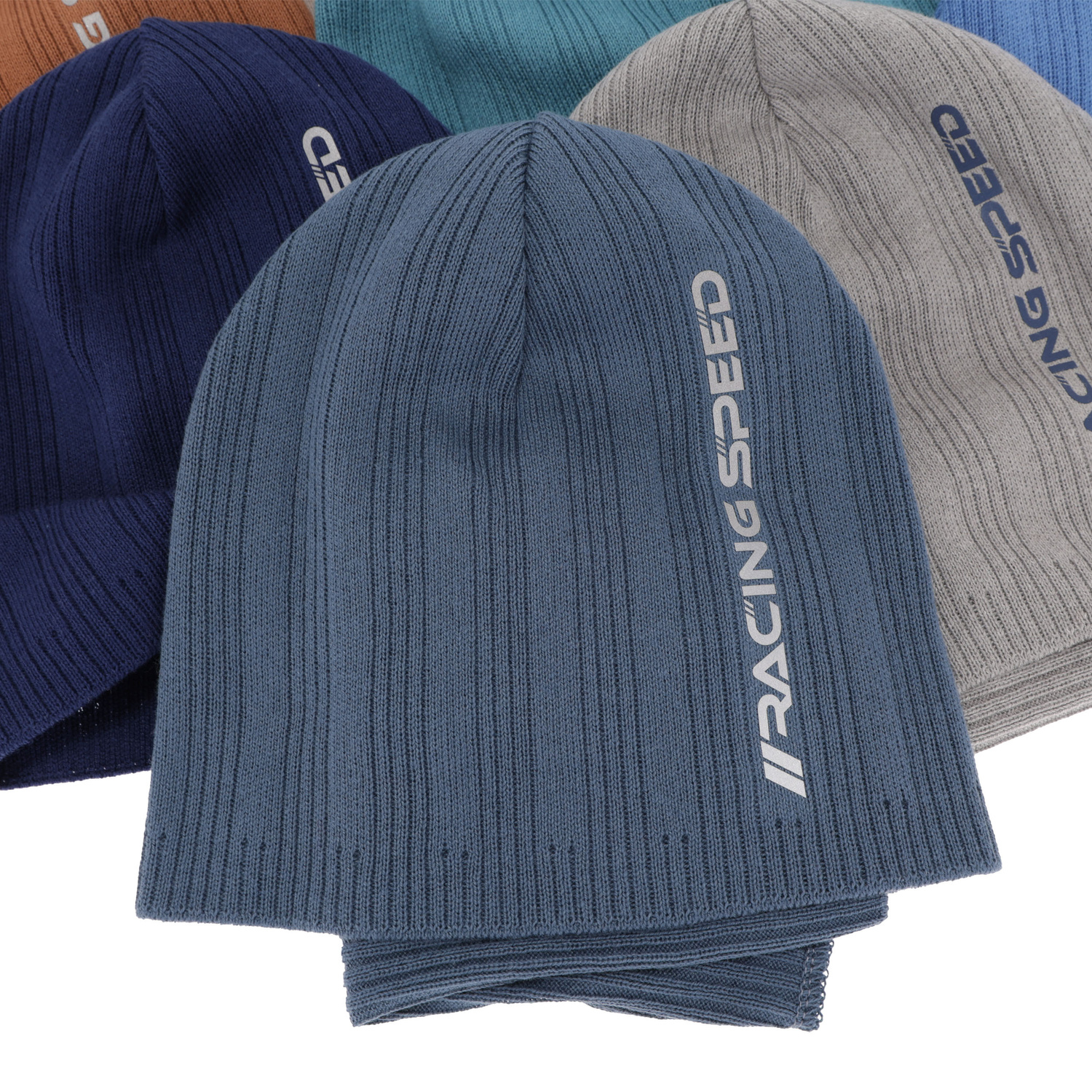 Czapka i komin dla chłopca jesienny, wiosenny komplet, szary, bawełniany Kolorado