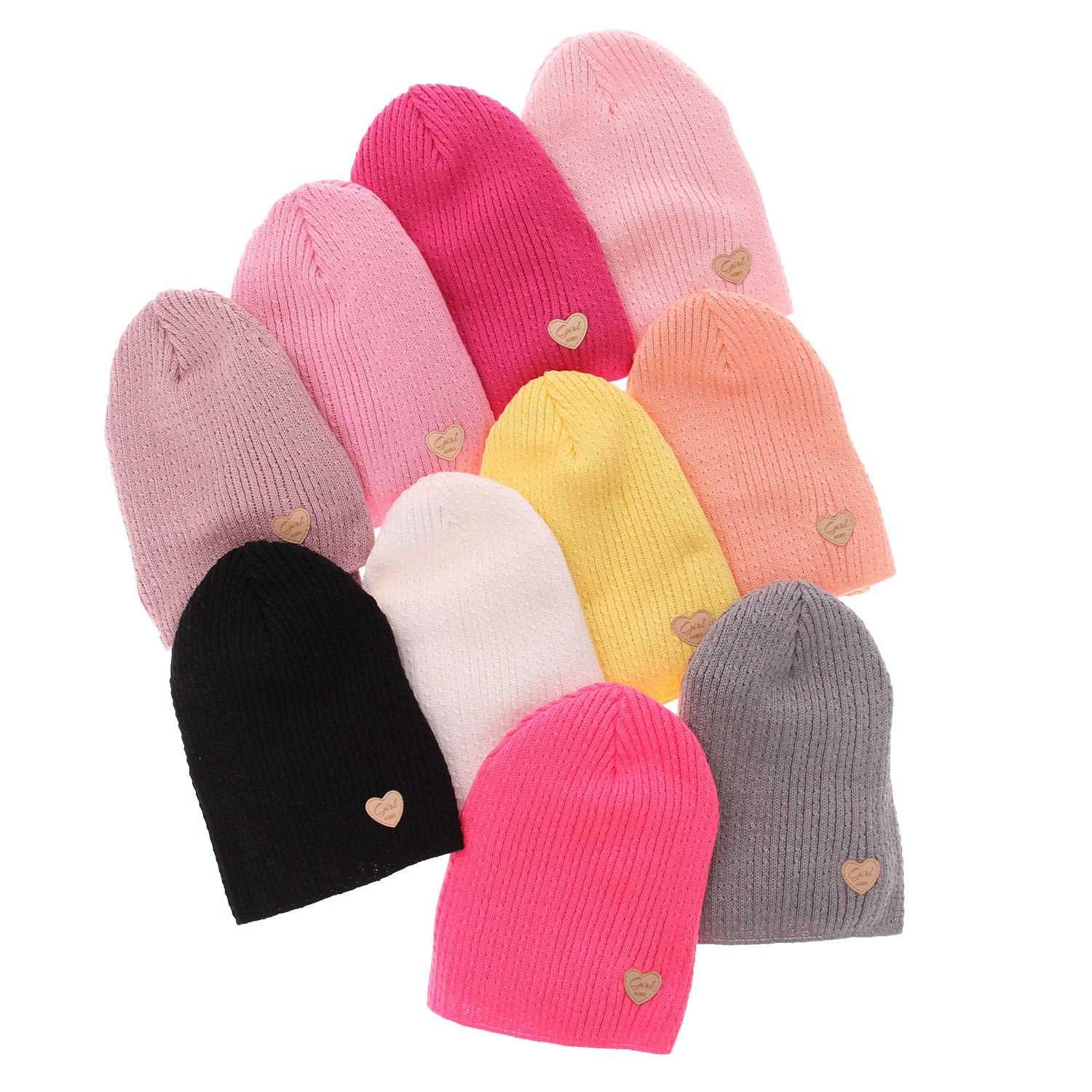 Czapka i komin dla dziewczynki jesienny, wiosenny komplet, z bawełną, czarny Wega