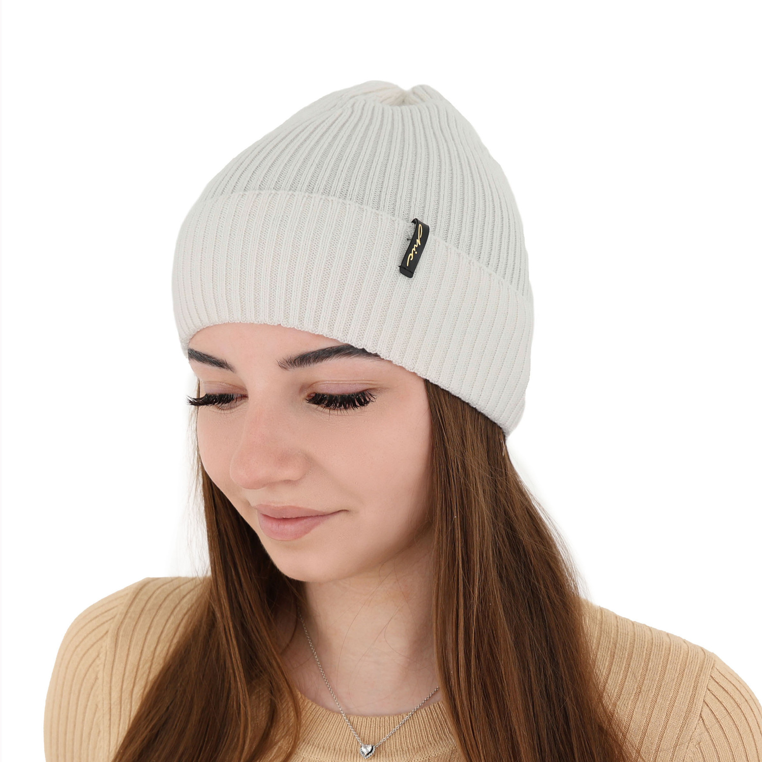 Czapka zimowa damska, bordowa, 100% wełniana merino, Megan