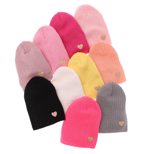 Czapka i komin dla dziewczynki jesienny, wiosenny komplet, z bawełną, czarny Wega