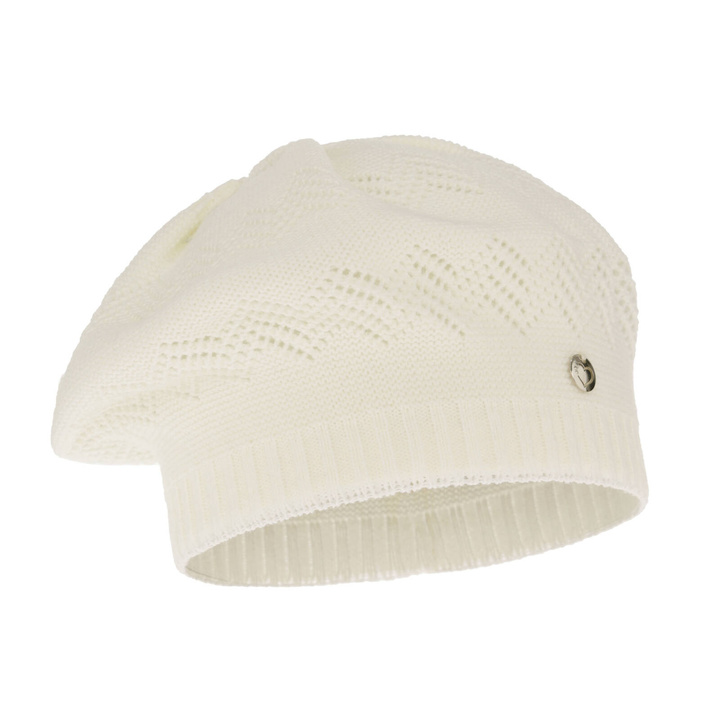 Beret dla dziewczynki jesienny, wiosenny, kremowy, Filadelfia