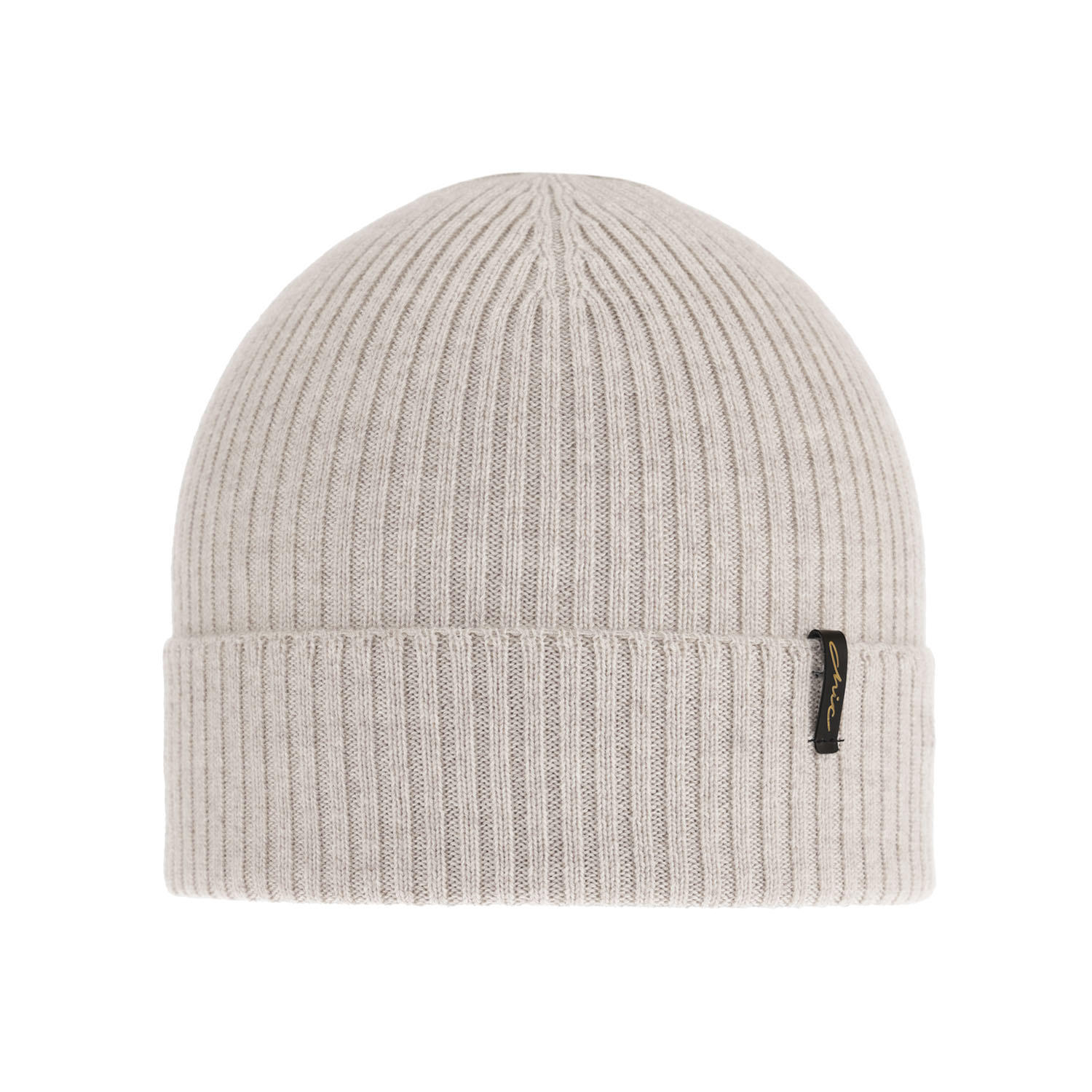 Czapka zimowa damska, beżowa, 100% wełniana merino Megan