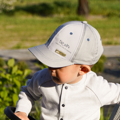 Czapka z daszkiem dla chłopca, błękitna, bawełniana Dog