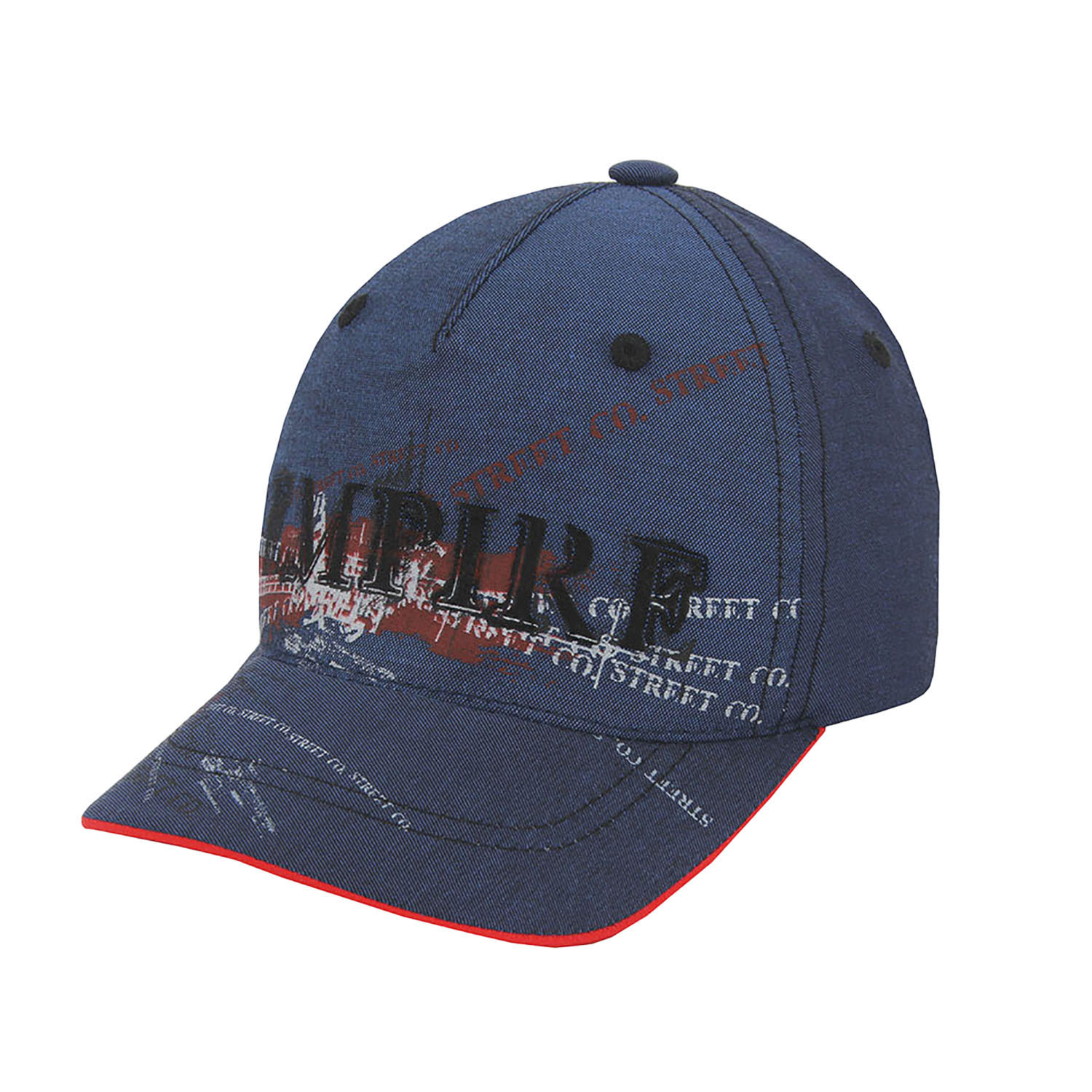 Czapka z daszkiem dla chłopca, jeansowa, bawełniana, Empire