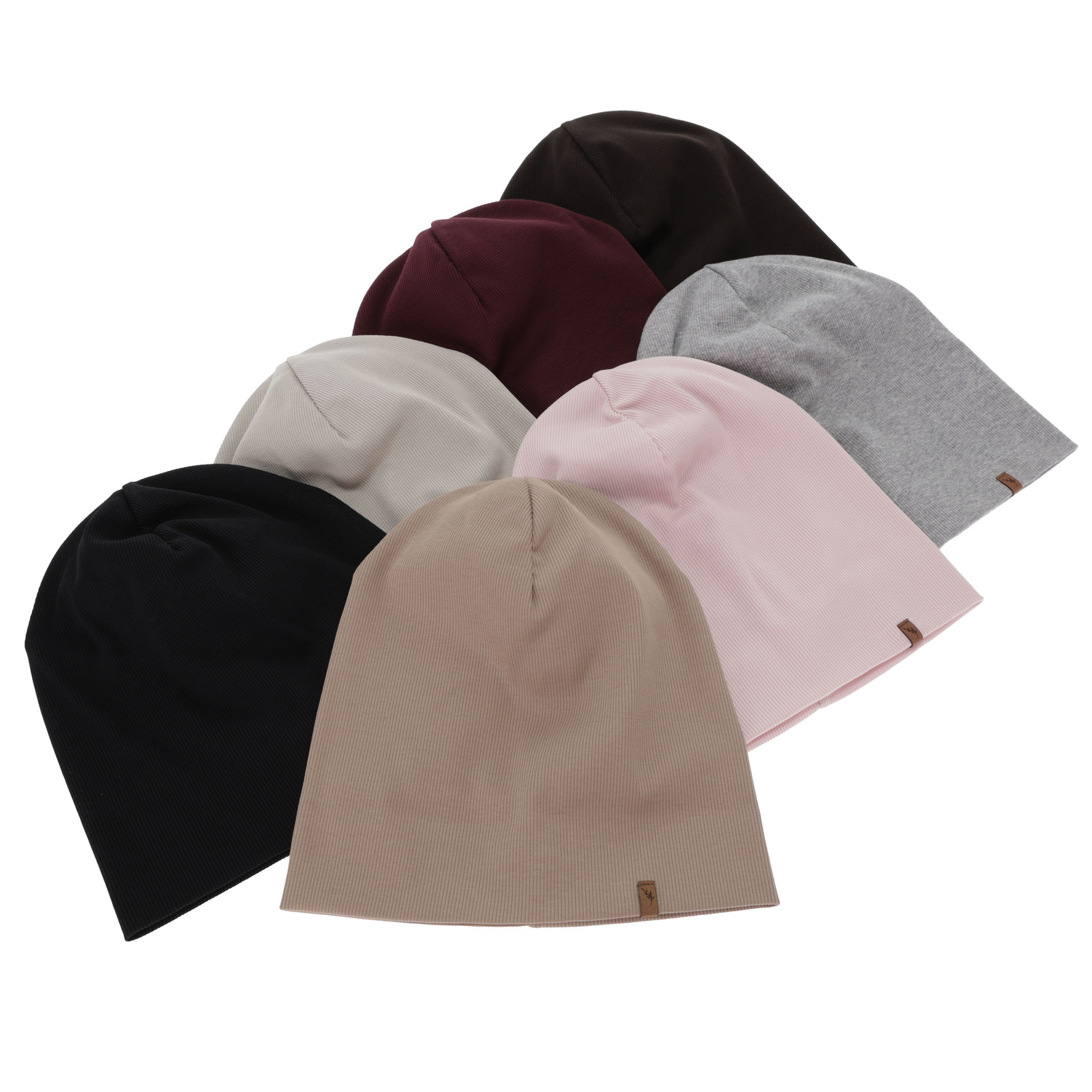 Czapka jesienna, wiosenna damska, beżowa, bawełniana Zenita