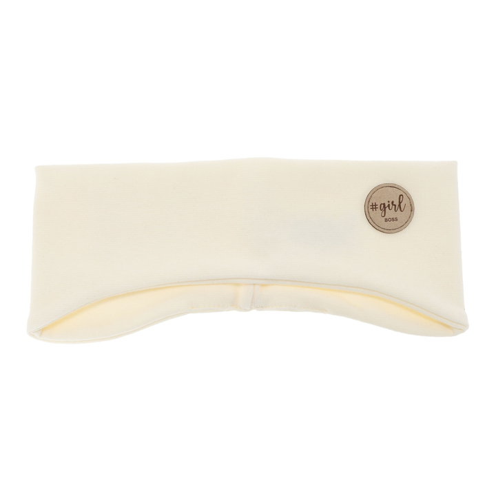 Opaska jesienna, wiosenna dla dziewczynki, kremowa Maranta