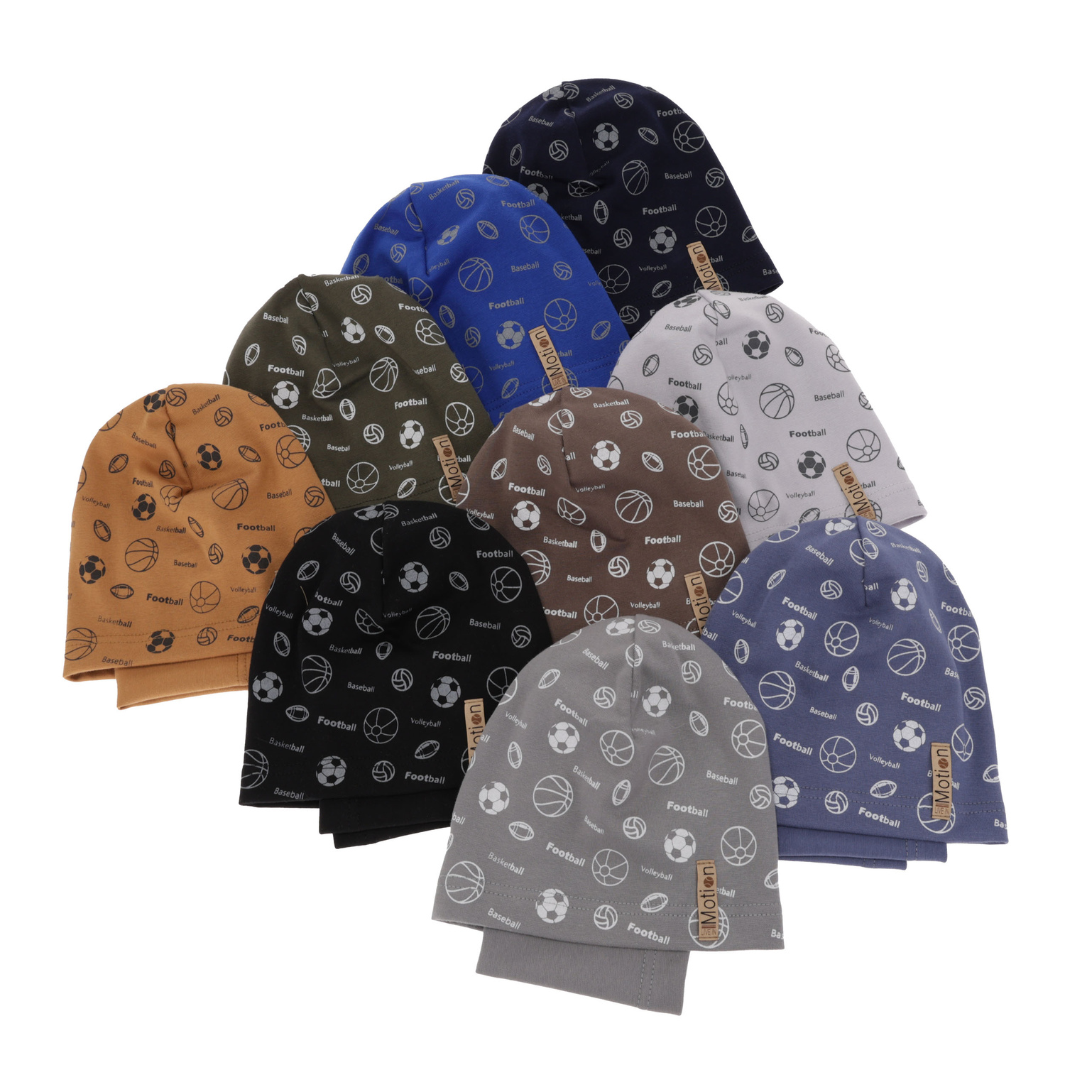 Czapka i komin dla chłopca jesienny, wiosenny komplet, camel, bawełniany Paolo