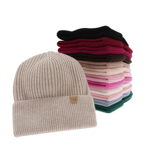 Czapka zimowa damska, brązowa, 100% wełniana merino Isla