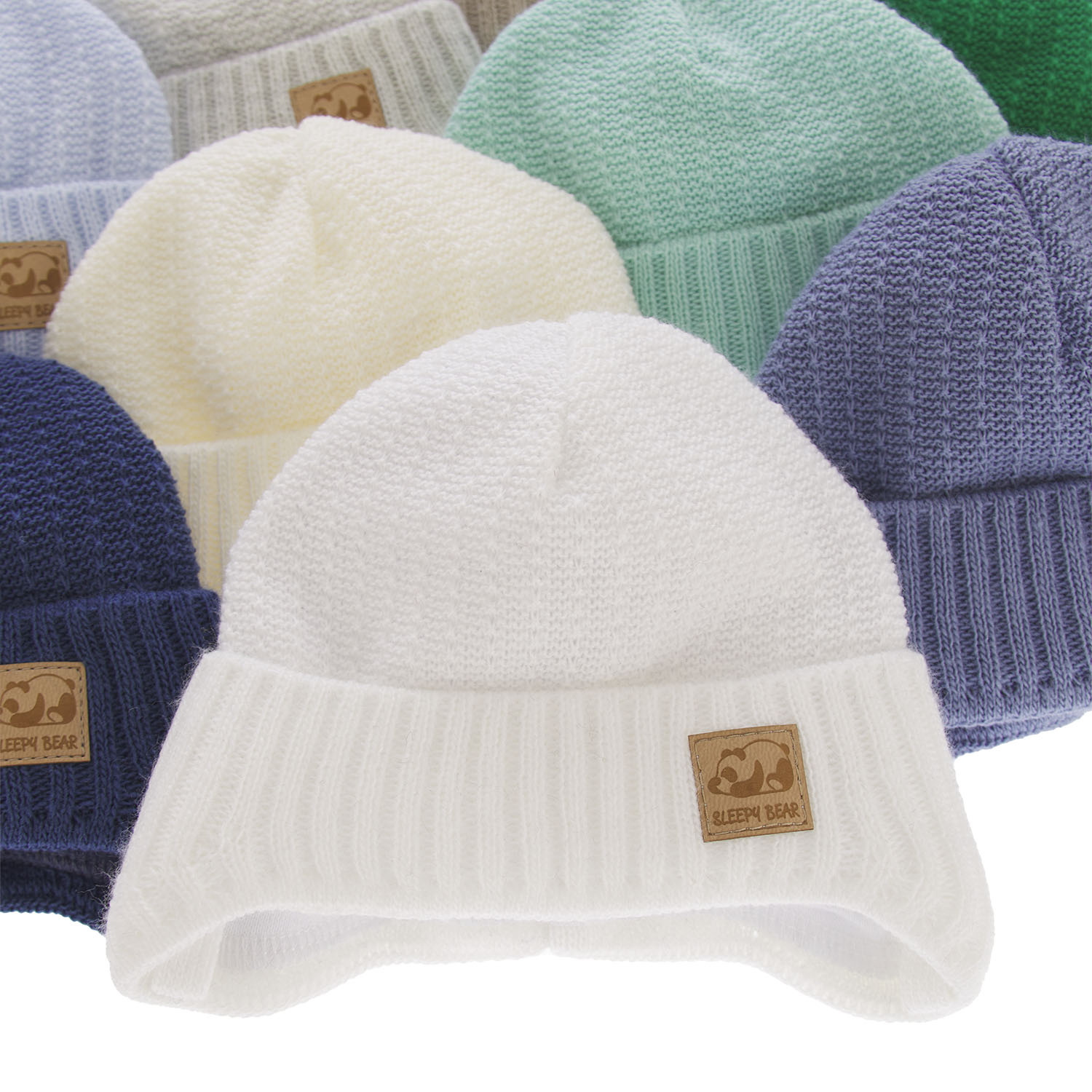 Czapka jesienna, wiosenna dla chłopca, zielona, wiązana Todi