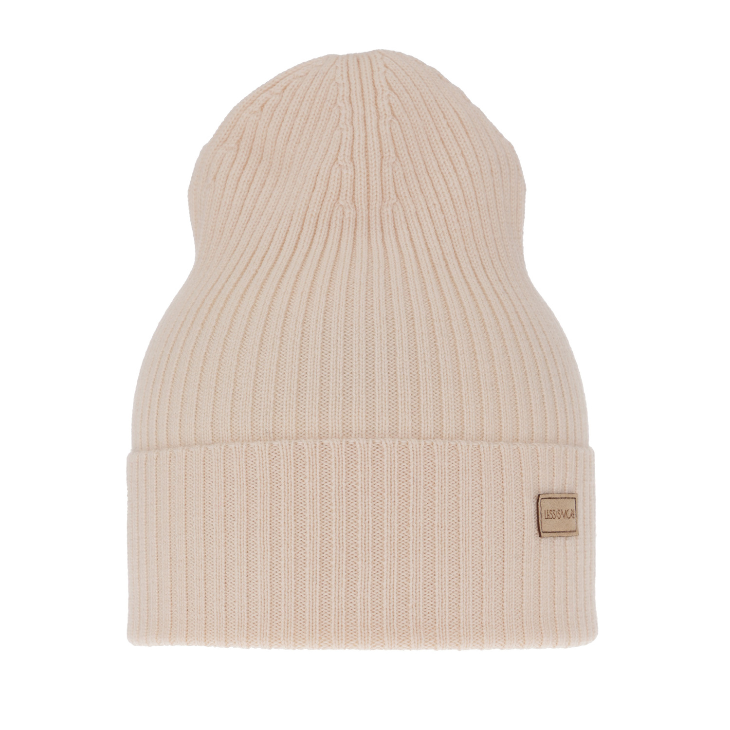 Czapka damska zimowa, wiosenna, kremowa, 100% wełniana merino Sophie