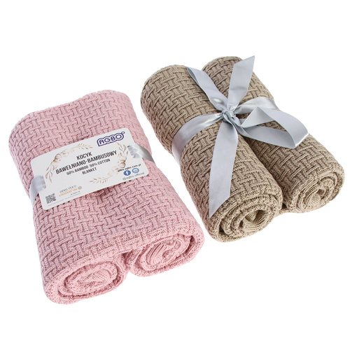 Kocyk bambusowo-bawełniany dla dziecka, niemowlaka, szary, delikatny Pony