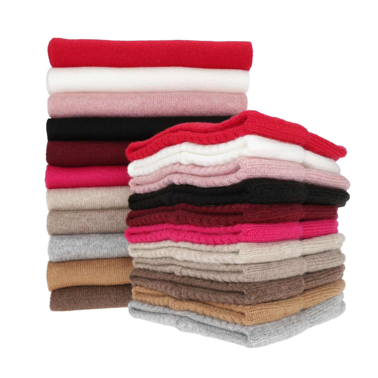 Czapka i szalik damski, zimowy komplet, czerwony, Shasta