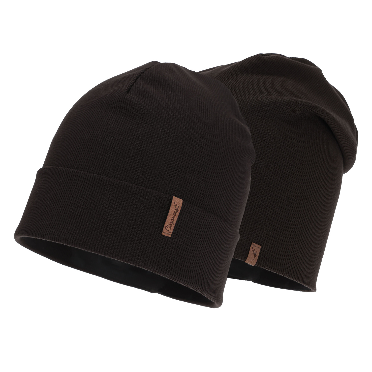 Czapka jesienna, wiosenna damska, brązowa, bawełniana Zenita