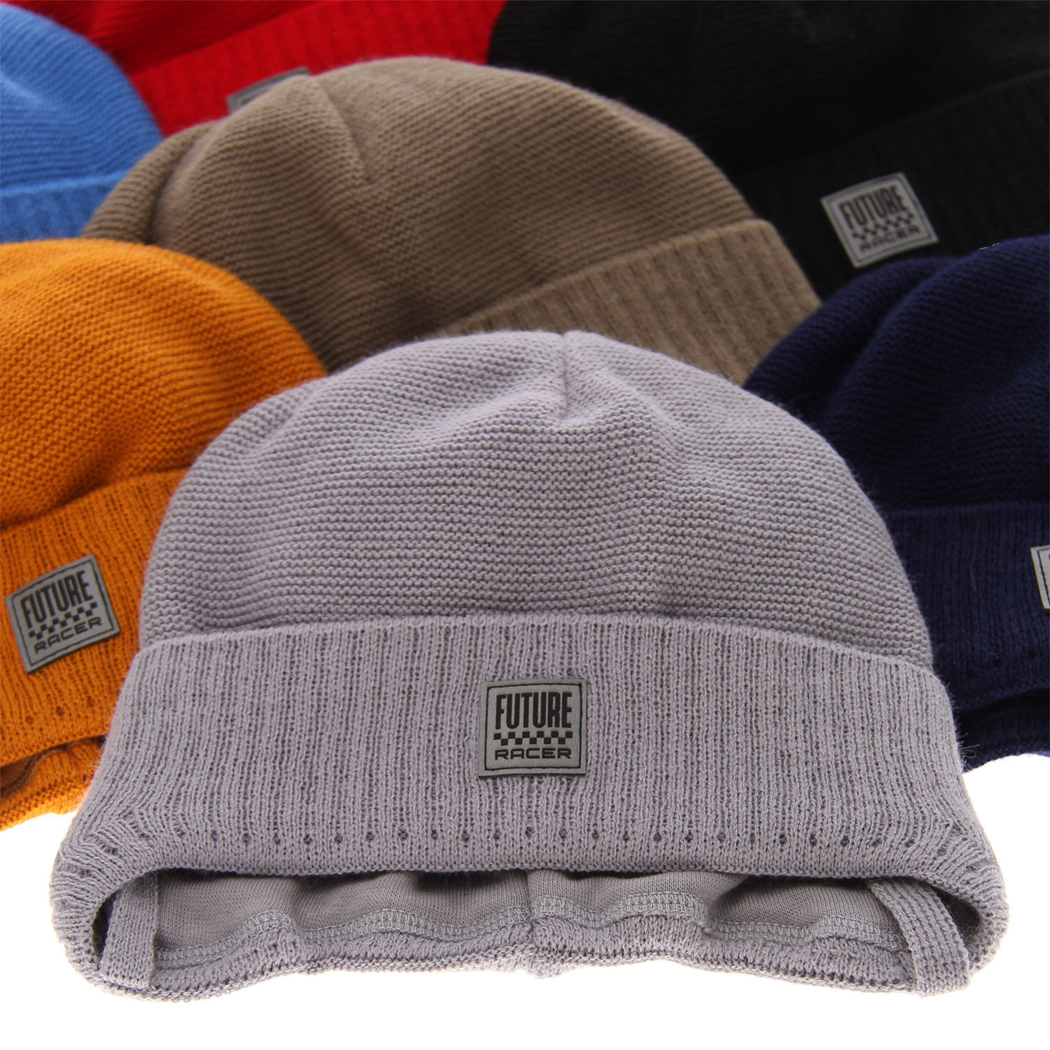 Czapka jesienna, wiosenna dla chłopca, czarna, wiązana Parys