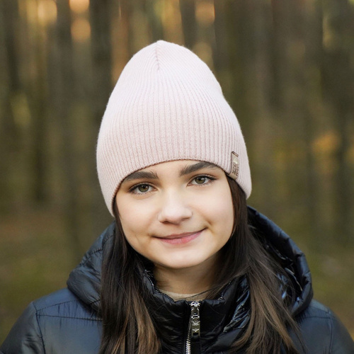 Czapka zimowa dla dziewczynki, różowa, Elvina