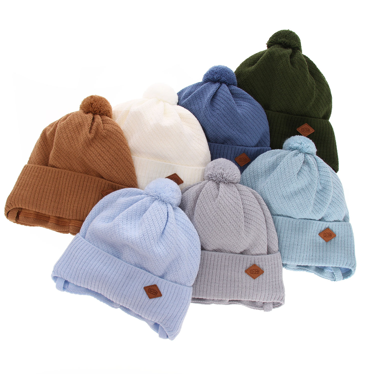 Czapka jesienna, wiosenna dla chłopca, niebieska, wiązana Halmin