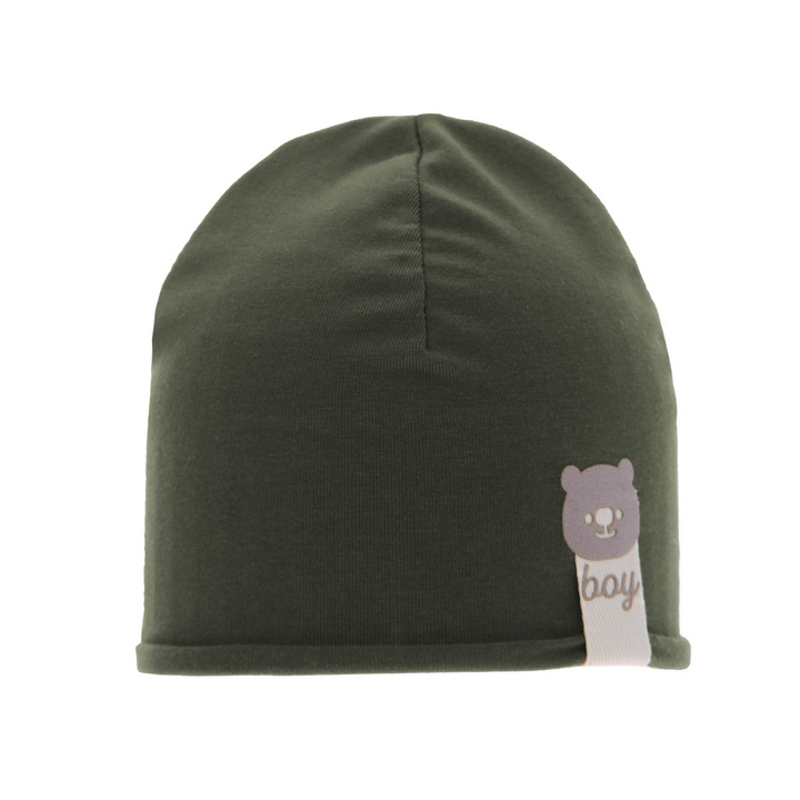 Czapka dla chłopca jesienna, wiosenna, khaki, bawełniana Boys