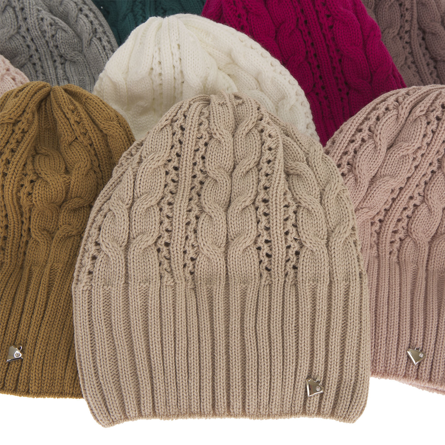 Czapka zimowa damska, różowa, Sarysa