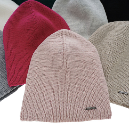 Czapka zimowa damska, kremowa, Veneda