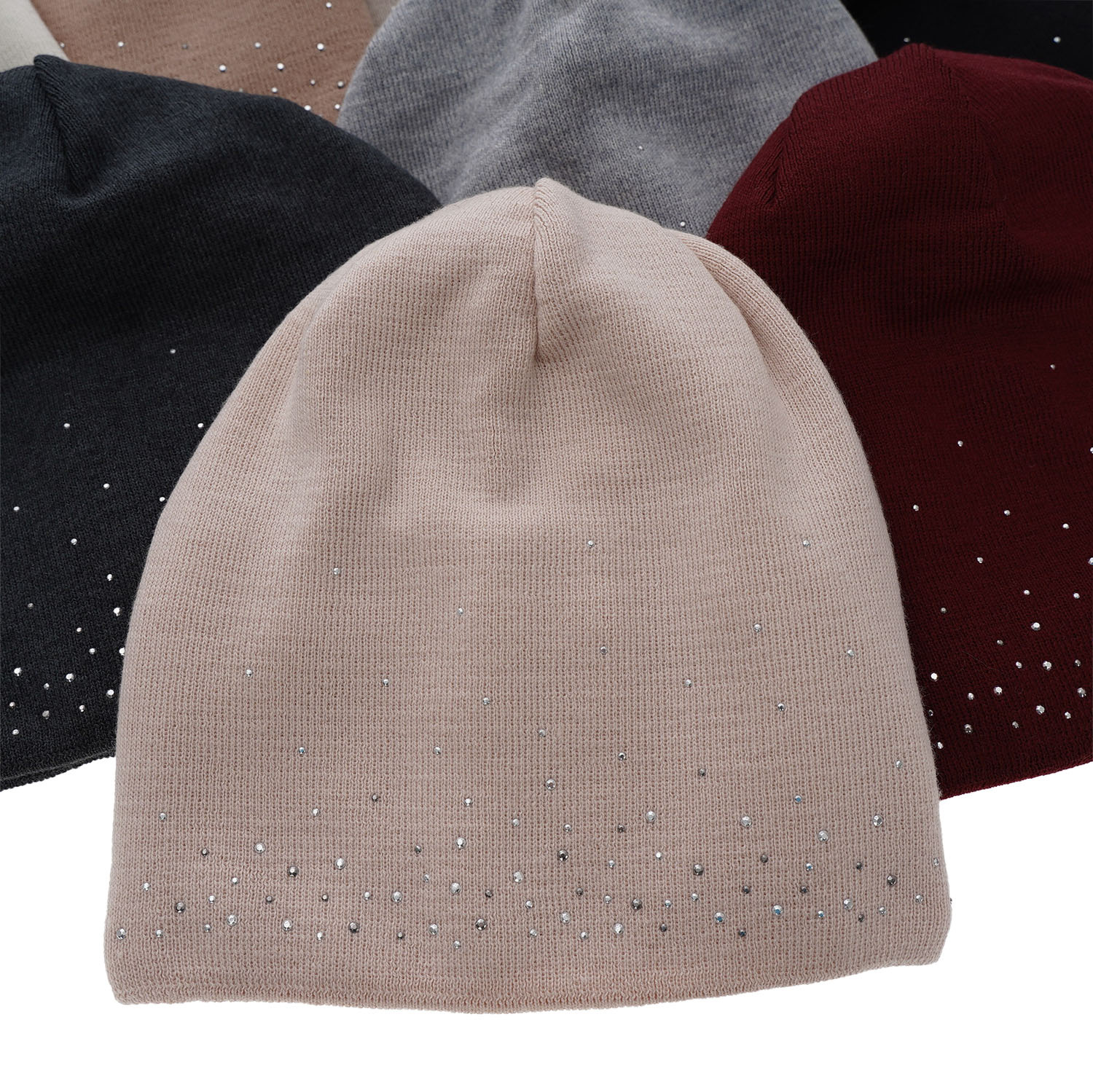 Czapka zimowa damska, różowa, z wełny merino, Minerwa