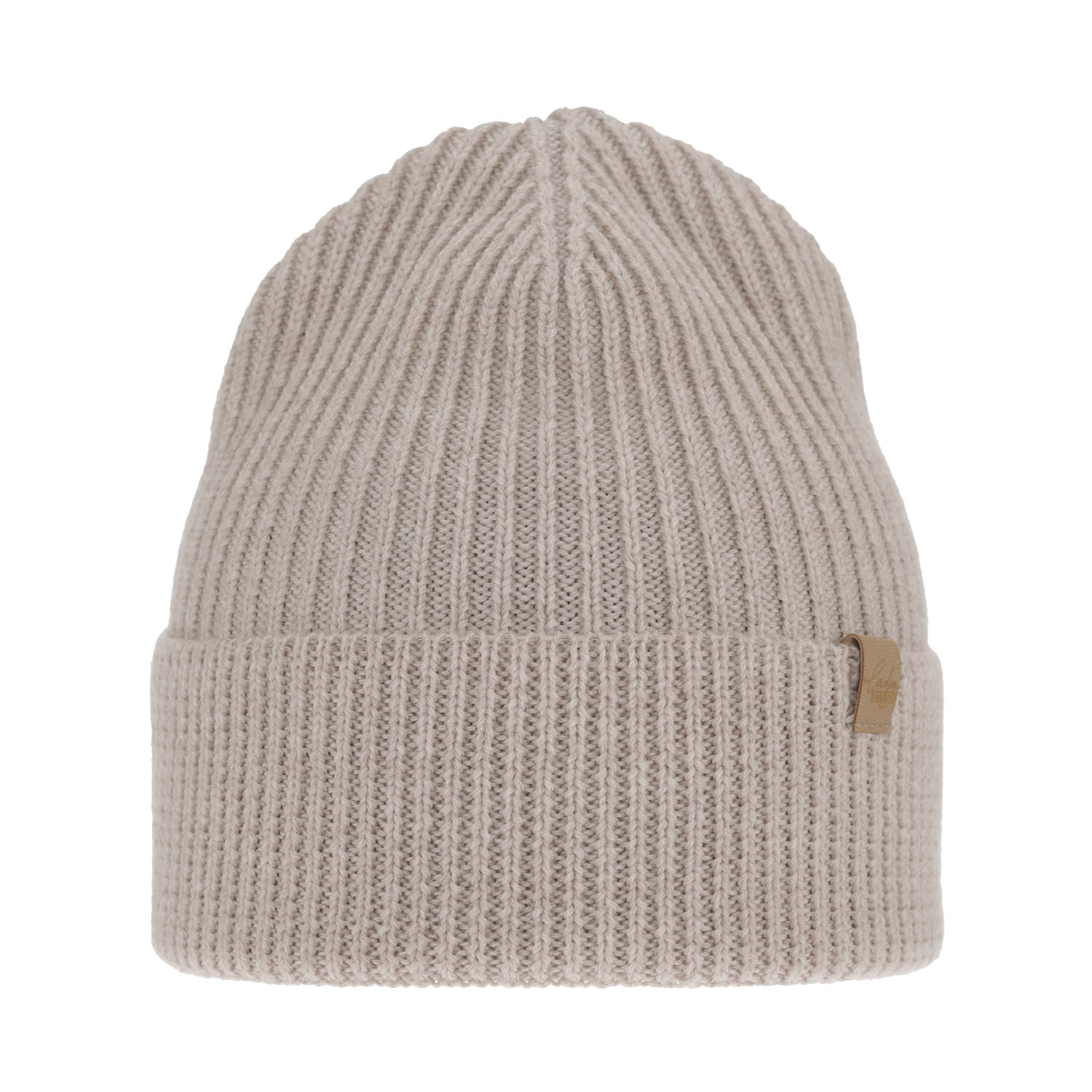 Czapka zimowa damska, beżowa, 100% wełniana merino Isla