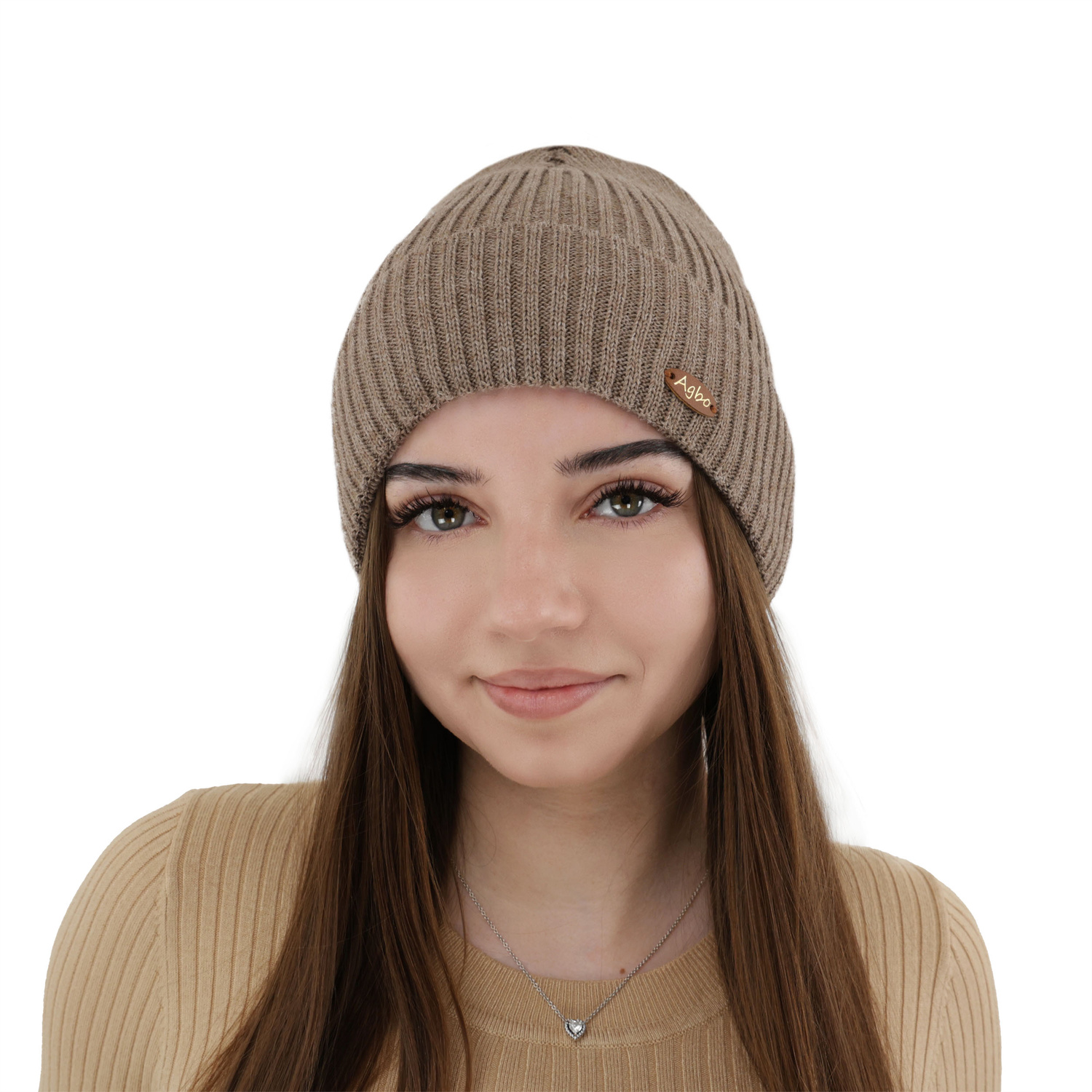 Czapka zimowa damska, szara, z wełną merino Shila