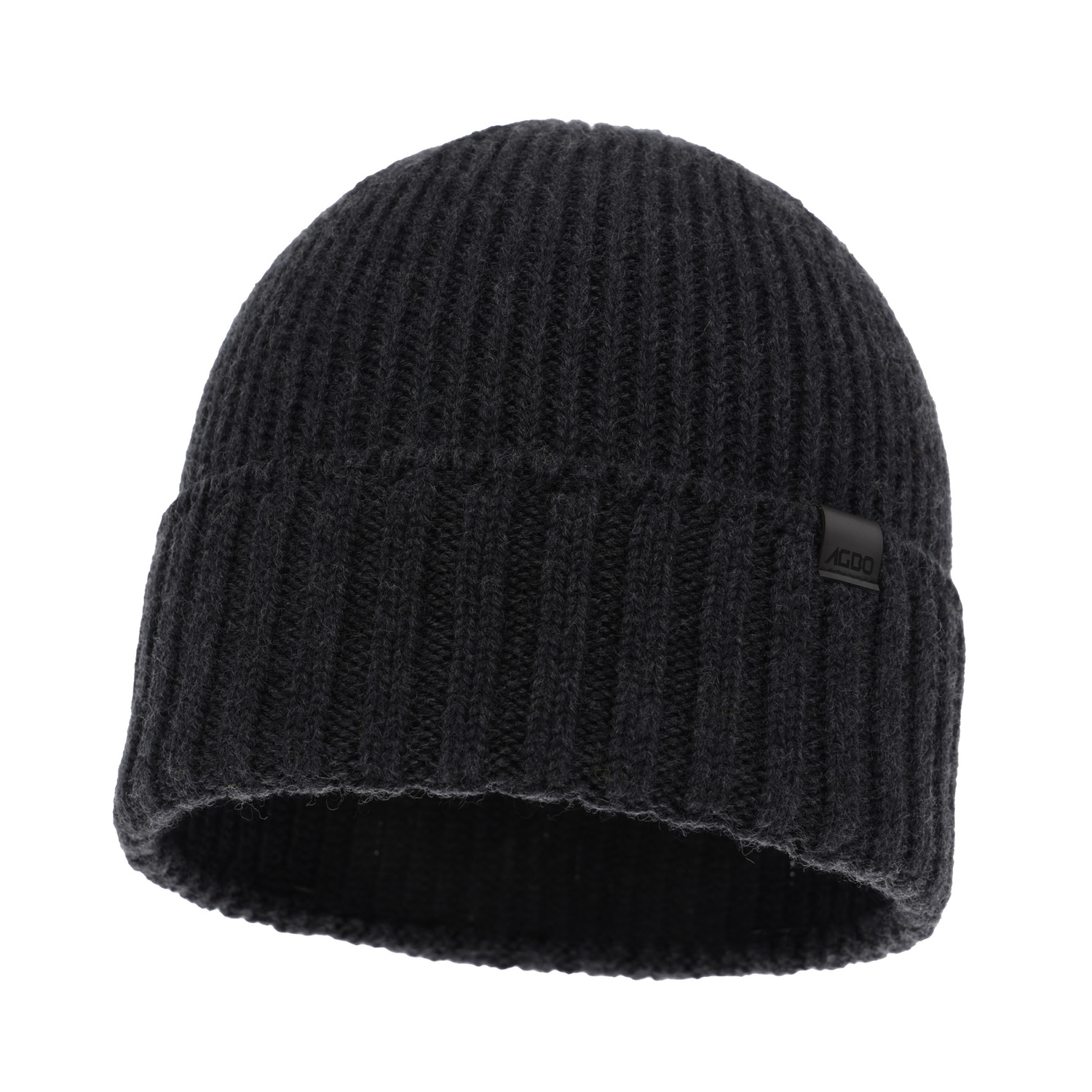 Czapka zimowa męska, ciemnoszara, 100% wełniana merino, bezszwowa Bruner