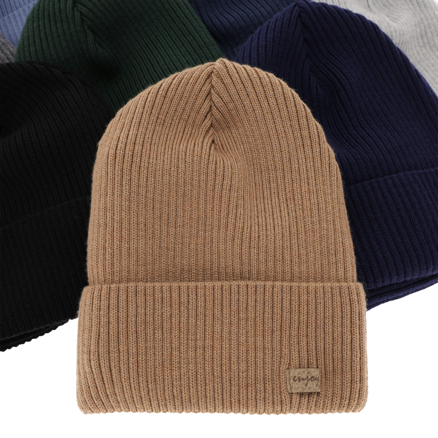 Czapka i komin dla chłopca jesienny, wiosenny komplet, brązowy, 100% wełniany merino Intro