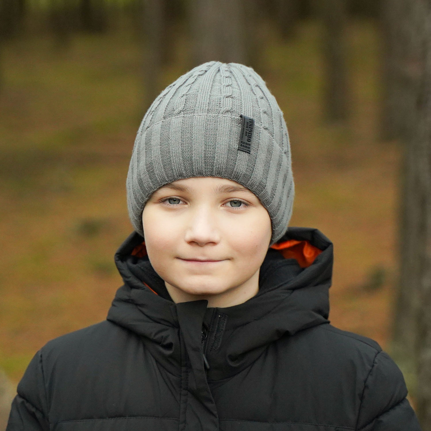 Czapka zimowa dla chłopca, khaki, Lucas