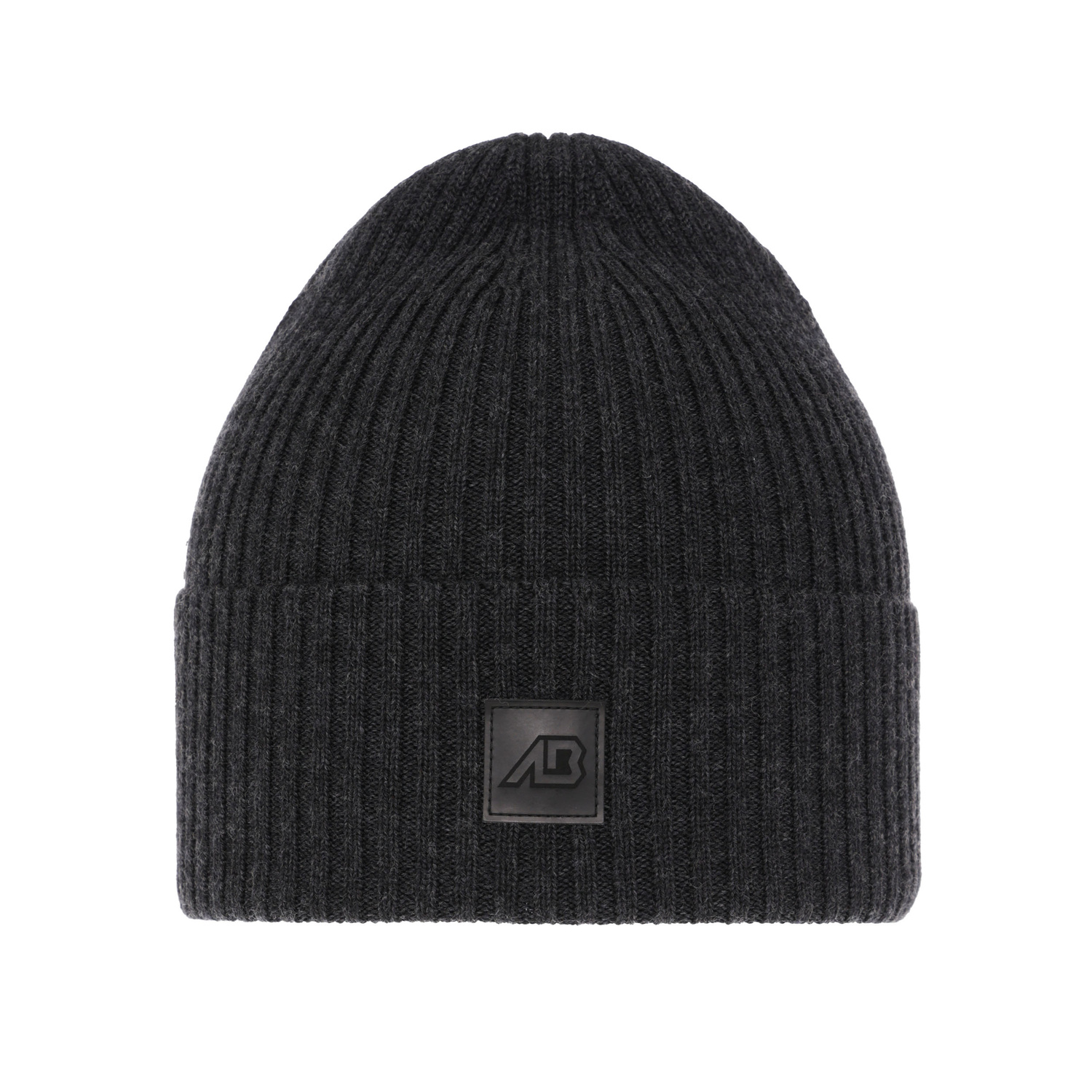 Czapka męska zimowa, ciemnoszara, 100% wełniana merino, Matias