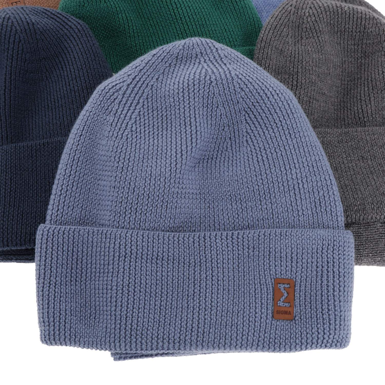 Czapka i komin dla chłopca jesienny, wiosenny komplet, szmaragdowy, 100% wełniany merino Bruce