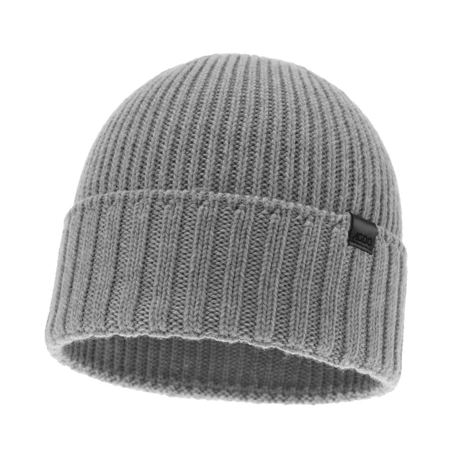 Czapka zimowa męska, szara, 100% wełniana merino, bezszwowa Bruner