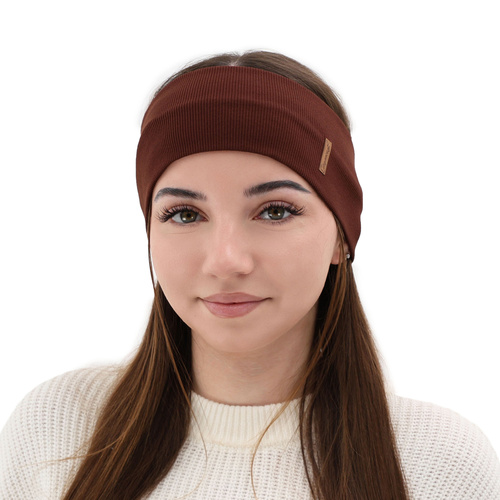 Opaska jesienna, wiosenna, damska, szara, bawełniana Sharon