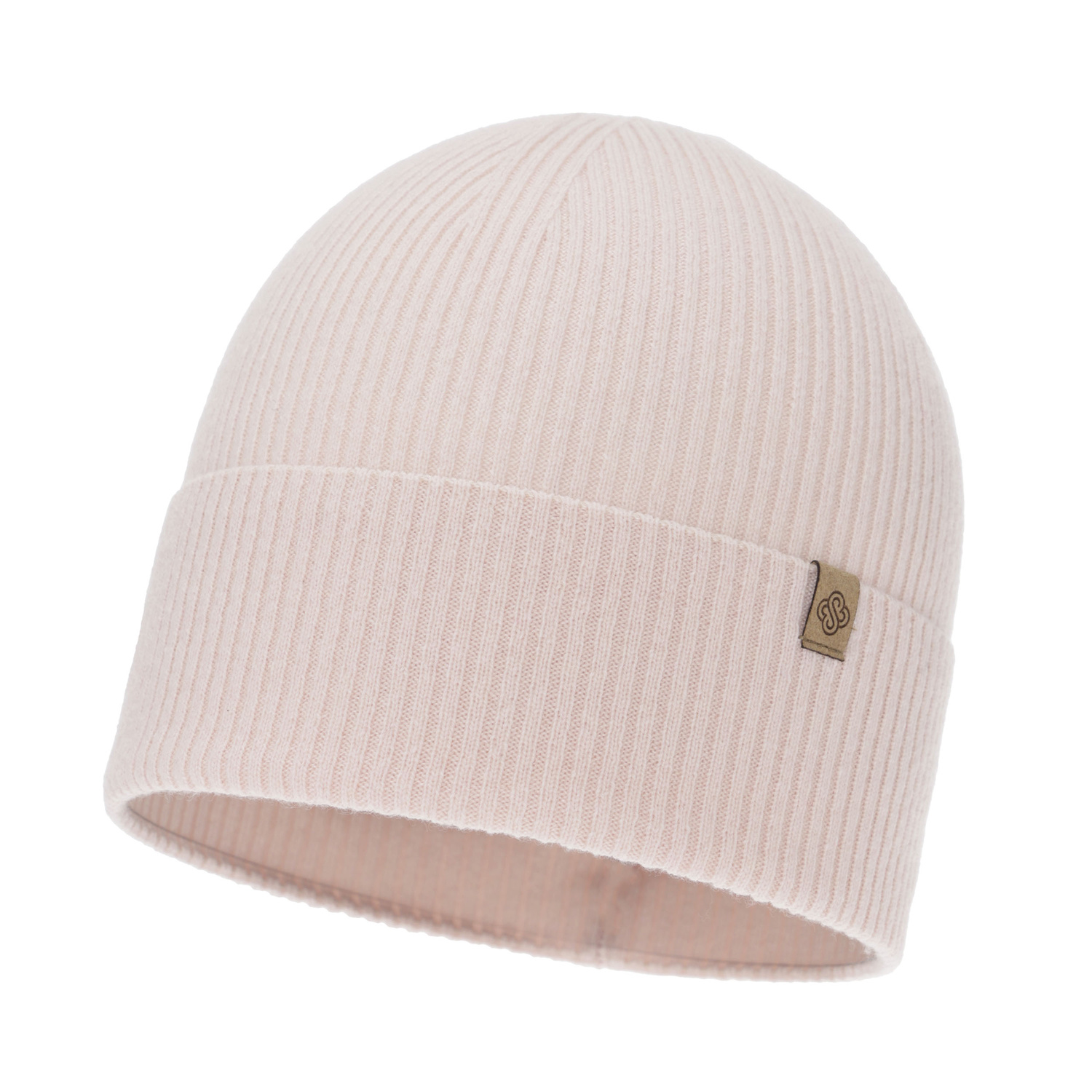 Czapka jesienna, wiosenna damska, jasnoróżowa, wełna merino z kaszmirem, Alineta