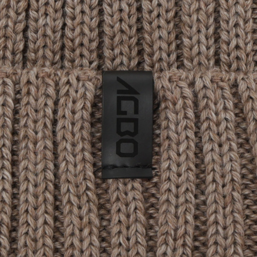 Czapka zimowa męska, granatowa, z wełną merino, Tyrol