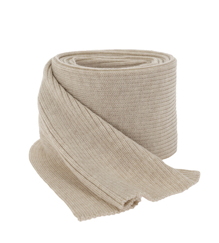 Szalik zimowy damski, beżowy, 100% wełniana merino Jessica