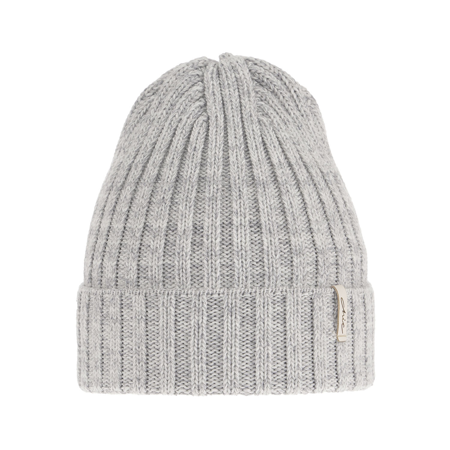 Czapka zimowa damska, szara, z wełną merino Missi