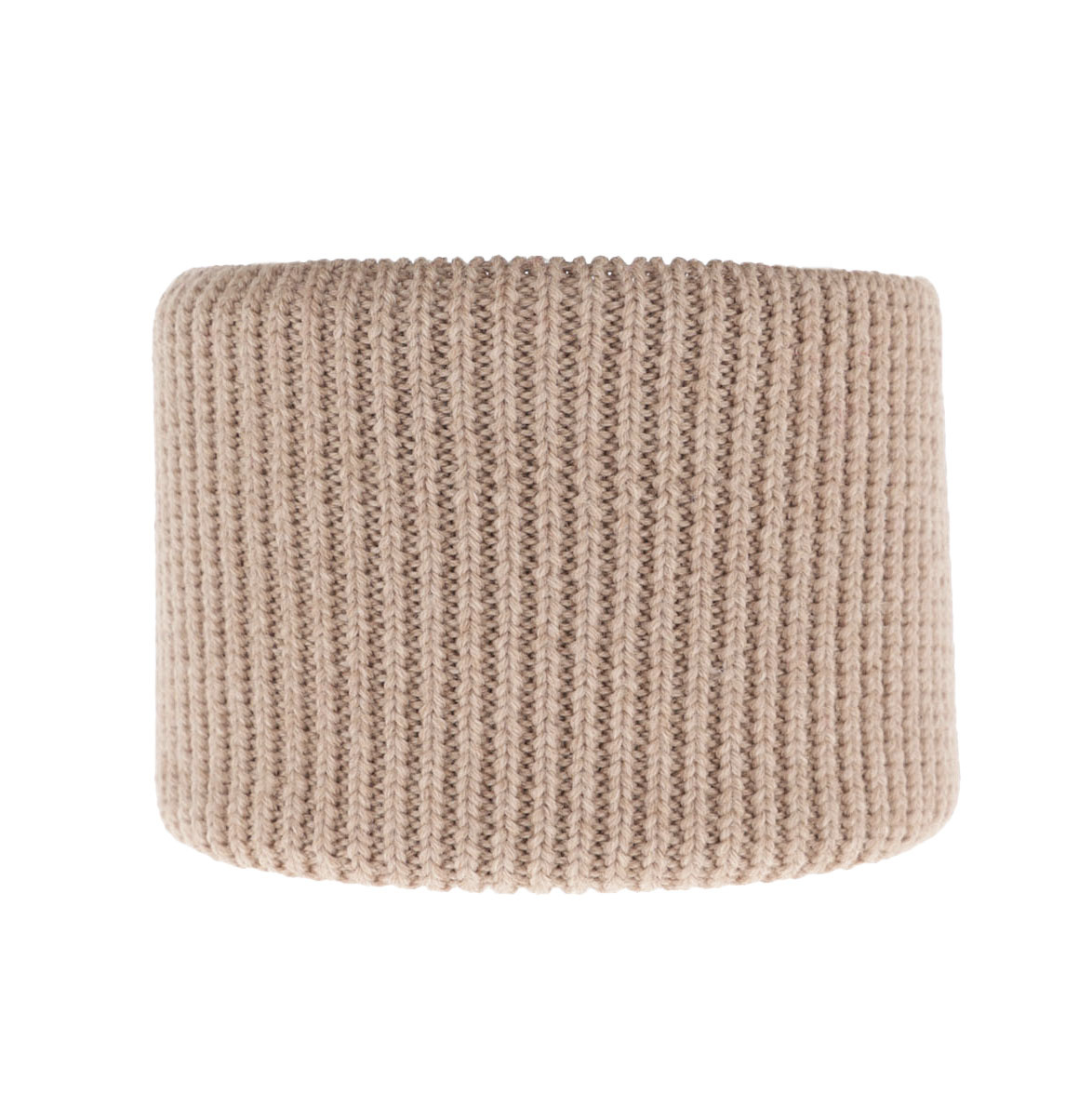 Komin zimowy dziecięcy, ciemnobeżowy, 100% wełniany merino Vanilla