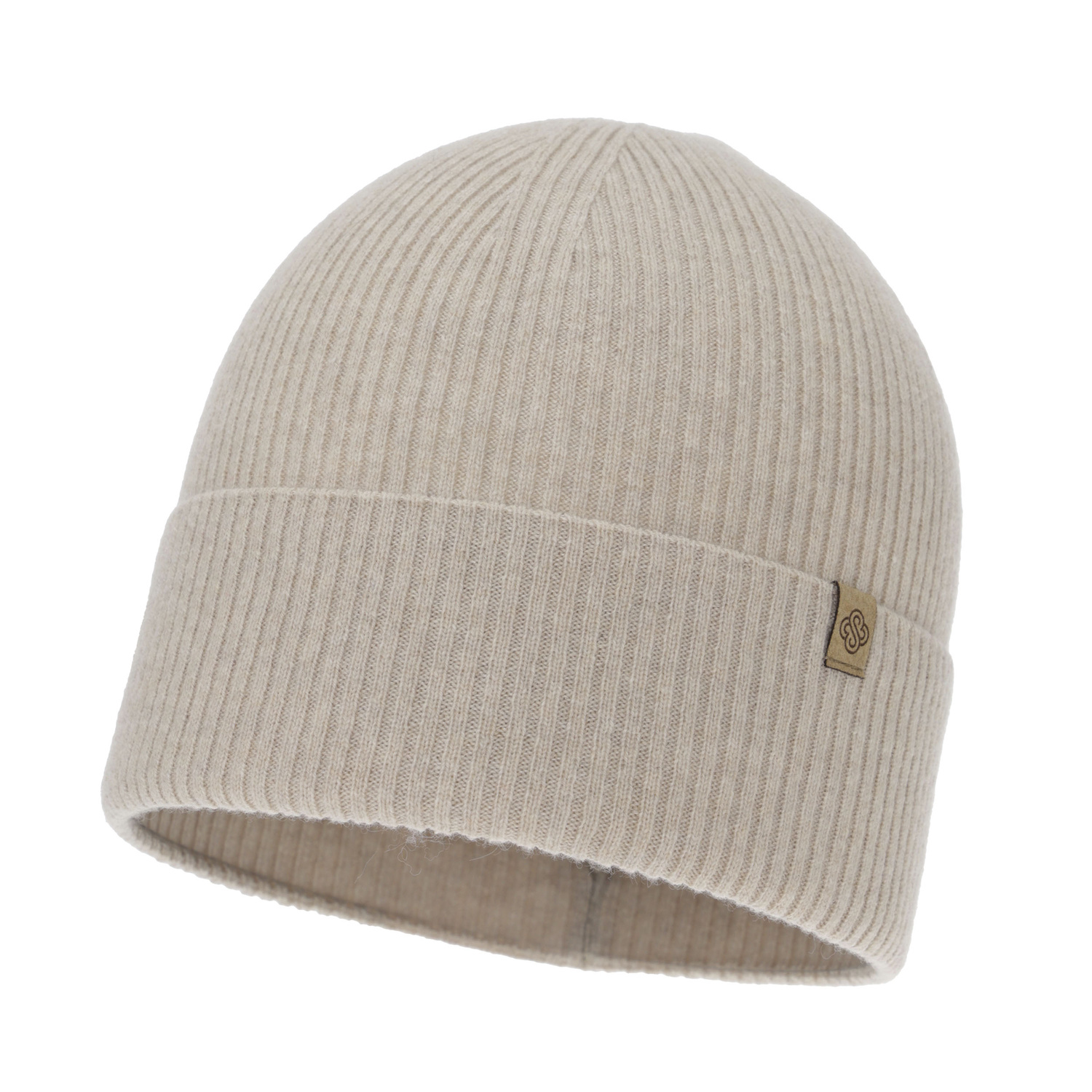 Czapka jesienna, zimowa damska, jasnobeżowa, wełna merino z kaszmirem, Alineta