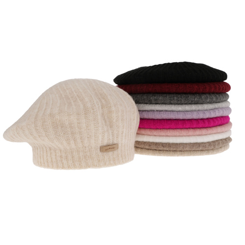 Beret damski zimowy, różowy, Grace