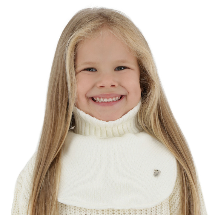 Golf zimowy dla dziewczynki, kremowy, Pixi